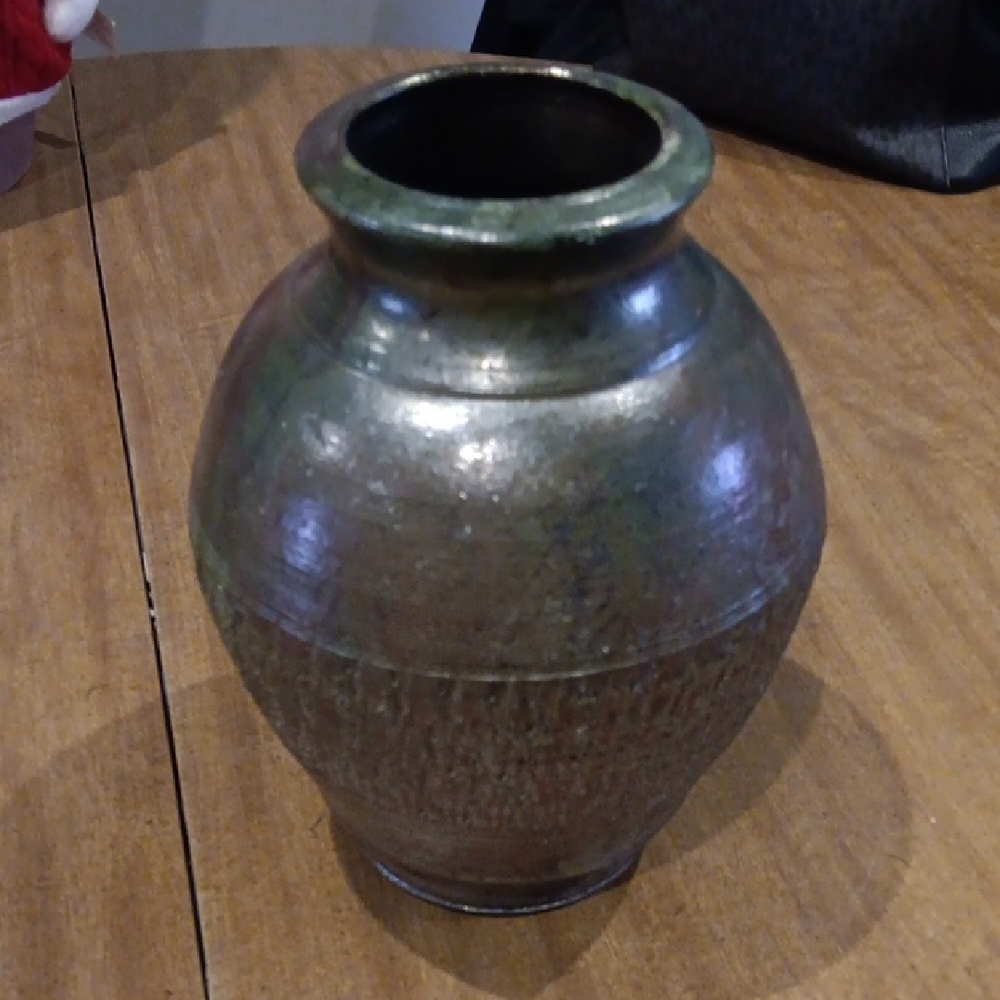 Green and Bronze Decorative Vase